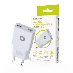 Nabíječka do sítě Mobile Origin Slim 2x USB-C GaN 30W bílá

 obrázek produktu 9 z 9