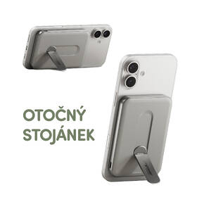 Powerbanka PanzerGlass empower Qi2 5000 mAh, MagSafe, KickStand šedá

 obrázek produktu 8 z 9