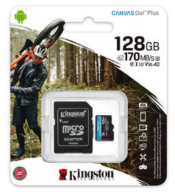 Paměťová karta Kingston MicroSDXC 128GB UHS-I U3 (170R/90W) + adaptér 

 obrázek produktu 2 z 2