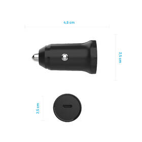 Adaptér do auta FIXED USB-C, PD, 20W černý

 obrázek produktu 3 z 5