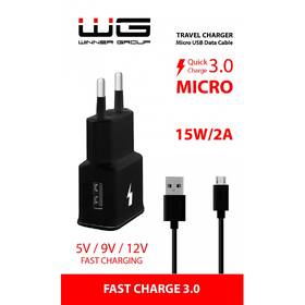 Nabíječka do sítě WG 1xUSB, QC 3.0 + Micro USB kabel černá

 obrázek produktu 2 z 2
