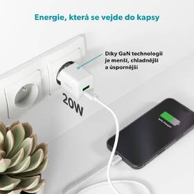 Nabíječka do sítě Epico UltraBoost GaN 20W 1x USB-A/1x USB-C bílá

 obrázek produktu 4 z 6