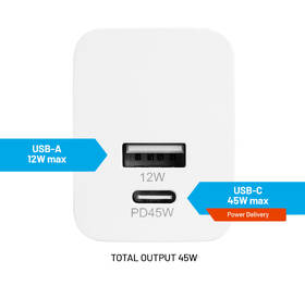 Nabíječka do sítě FIXED Mini, USB-C PD/USB, 45W bílá

 obrázek produktu 3 z 7