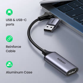 Redukce UGREEN USB, USB-C/HDMI šedá

 obrázek produktu 6 z 9