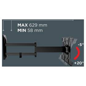 Držák TV Meliconi OLED SDR polohovatelný, pro úhlopříčky 40" až 82", nosnost 25 kg 

 obrázek produktu 4 z 7
