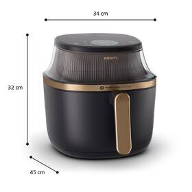Fritéza horkovzdušná Philips 7,2 l, NA342/00 černá barva
