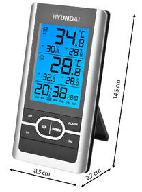 Meteorologická stanice Hyundai WS 1070 černá/stříbrná

 obrázek produktu 1 z 5
