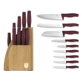 Sada kuchyňských nožů Berlinger Haus BH-2980 BAMBOO (10 ks) hnědá/bordó

 obrázek produktu 1 z 7
