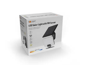 Nástěnné svítidlo Solight solární se senzorem, 11W, 1200lm, Li-on černé

 obrázek produktu 12 z 12