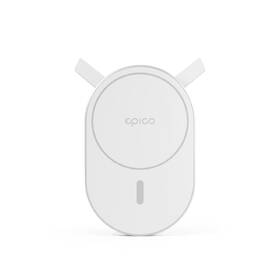 Držák na mobil Epico Elipse s MagSafe 15W stříbrná barva
