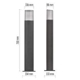 Venkovní svítidlo EMOS Lana ZGL0C0P, zahradní, E27, IP54, MAX 25W, 75 cm antracitové

 obrázek produktu 9 z 9