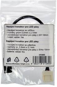 Konektor Solight napájecí, pro LED pásky 1cm, zacvakávací, 0,55cm zdířka černý

 obrázek produktu 2 z 2