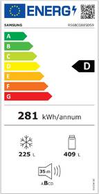 Americká lednice Samsung RS68CG885DS9EF stříbrná barva
