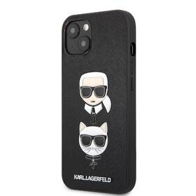 Kryt na mobil Karl Lagerfeld Saffiano Karl and Choupette Heads na Apple iPhone 13 černé

 obrázek produktu 1 z 5
