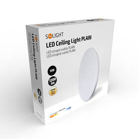 Stropní svítidlo Solight Plain, 15W, 1200lm, 3000K, kulaté, 26cm bílé

 obrázek produktu 2 z 2