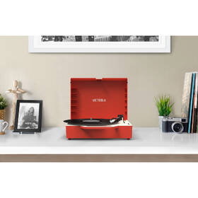 Gramofon Victrola VSC-725SB Re-Spin červená barva
