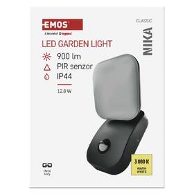 Nástěnné svítidlo EMOS Nika ZGE044L, zahradní, 12,8 W, IP44, PIR, teplá bílá antracitové

 obrázek produktu 5 z 9