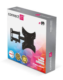 Držák TV Connect IT nástěnný, polohovatelný, úhlopříčka 13"-37", nosnost 25 kg černý

 obrázek produktu 3 z 3