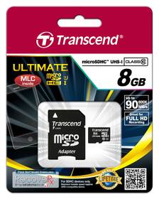 Paměťová karta Transcend 8GB UHS-I U1 (90MB/s) + adapter 

 obrázek produktu 1 z 1