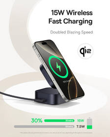 Bezdrátová nabíječka Baseus 2v1 PicoGo Series Qi2 67W MagSafe černá

 obrázek produktu 4 z 10