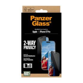 Tvrzené sklo PanzerGlass Privacy na Apple iPhone 17 Pro s instalačním rámečkem 

 obrázek produktu 6 z 7