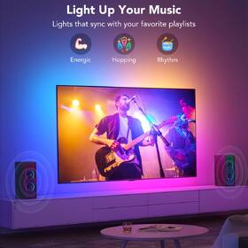LED pásek Govee TV 40-50", SMART LED, RGBIC, 2,4m černý

 obrázek produktu 2 z 5