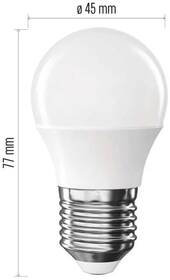 Žárovka LED EMOS Classic Mini Globe, 6,5 W, 806lm, E27, neutrální bílá 

 obrázek produktu 13 z 14