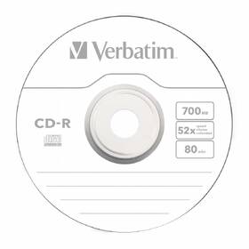 Disk Verbatim CD-R DL 700MB/80min, 52x, slim, 1ks 

 obrázek produktu 2 z 2