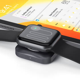 Nabíječka Satechi USB-C Magnetic Charging Dock pro Apple Watch šedá barva
