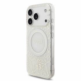 Kryt na mobil Guess IML Flowers Allover Strap MagSafe na Apple iPhone 18 Pro Max bílý

 obrázek produktu 3 z 6
