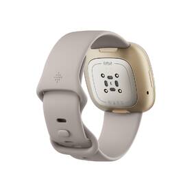 Chytré hodinky Fitbit Sense - Lunar White/Soft Gold Stainless Steel 

 obrázek produktu 2 z 4