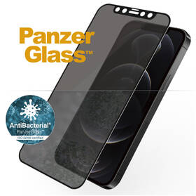 Tvrzené sklo PanzerGlass Edge-to-Edge Privacy Antibacterial na Apple iPhone 12/12 Pro černé

 obrázek produktu 1 z 2