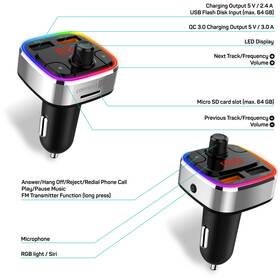 FM Transmitter Connect IT CarRGB stříbrný

 obrázek produktu 4 z 5