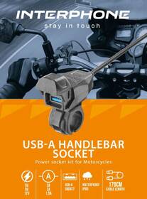 Nabíječka Interphone USB, na řídítka motocyklu černá

 obrázek produktu 2 z 2
