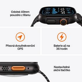 Chytré hodinky Apple GPS + Cellular 49mm pouzdro z černého titanu - tmavě zelený alpský tah - M 

 obrázek produktu 2 z 8