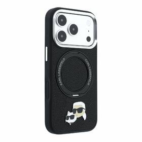 Kryt na mobil Karl Lagerfeld PU Grained K&CH Heads Ring Stand Magsafe na Apple iPhone 18 Pro Max černý

 obrázek produktu 4 z 6