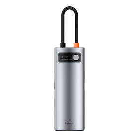 USB Hub Baseus Metal Gleam Series 7v1 HUB USB-C (USB-C PD 100W, USB-C, 2x USB 3.0, HDMI, SD/TF port) šedý

 obrázek produktu 4 z 10