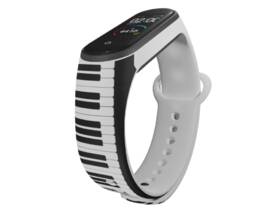 Řemínek Mi-Band na Xiaomi Mi Band 3/4 - motiv Klávesy, bílý 

 obrázek produktu 2 z 3