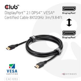 Kabel Club3D DisplayPort 2.1 / DisplayPort 2.1, M/M, 3m černý

 obrázek produktu 3 z 4