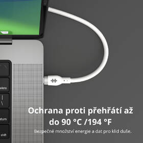 Kabel Hyper Silicone 240W, USB-C / USB-C, 2 m bílý

 obrázek produktu 4 z 5