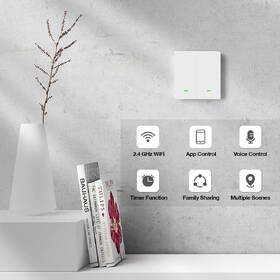 Vypínač Evolveo Dual Switch, Wi-Fi bílý

 obrázek produktu 6 z 10