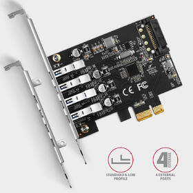 Řadič Axagon PCEU-43RS - 4x USB 3.2 Gen 1 port 

 obrázek produktu 3 z 3
