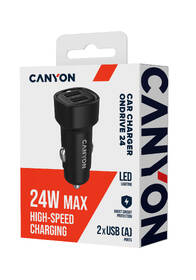 Adaptér do auta Canyon OnDrive 24  24W 2xUSB-A černý

 obrázek produktu 9 z 9