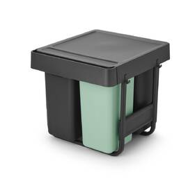 Odpadkový koš na tříděný odpad Brabantia Sort&Go, dark grey 

 obrázek produktu 2 z 15