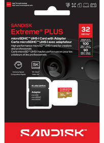 Paměťová karta SANDISK 32GB UHS-I (100R/90W) + SD apaptér 

 obrázek produktu 4 z 5