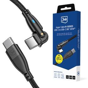 Kabel 3mk rychlonabíjecí Hyper Cable N-SERIES USB-C / USB-C, Power Delivery, QC 3.0, 100W, 1m, otočný černý

 obrázek produktu 1 z 1