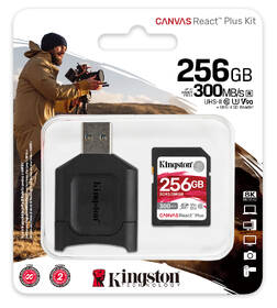 Paměťová karta Kingston SDXC 256GB UHS-II U3 (300R/260W) + čtečka 

 obrázek produktu 2 z 2