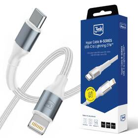 Kabel 3mk N-SERIES USB-C/Lightning 50cm PD 3.0 9V/3A 27W bílý

 obrázek produktu 1 z 3
