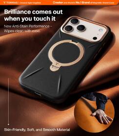 Kryt na mobil Torras Ostand Q3 Vegskin na Apple iPhone 17 Pro Max černý

 obrázek produktu 4 z 7