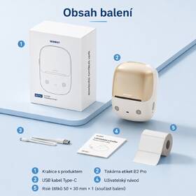 Tiskárna štítků Niimbot B2 PRO + role štítků 230 ks zlatá

 obrázek produktu 10 z 14